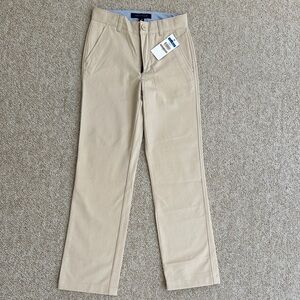 Tommy Hilfiger Flat Front Twill Cotton Pant, Size 12 Slim